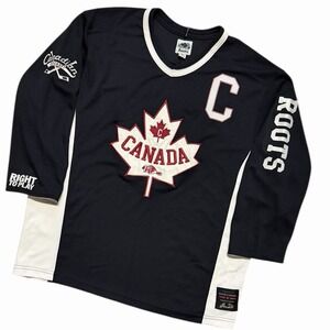 Canada Roots Sporting Goods Stitched Hockey Jersey Captain Small Right To Play